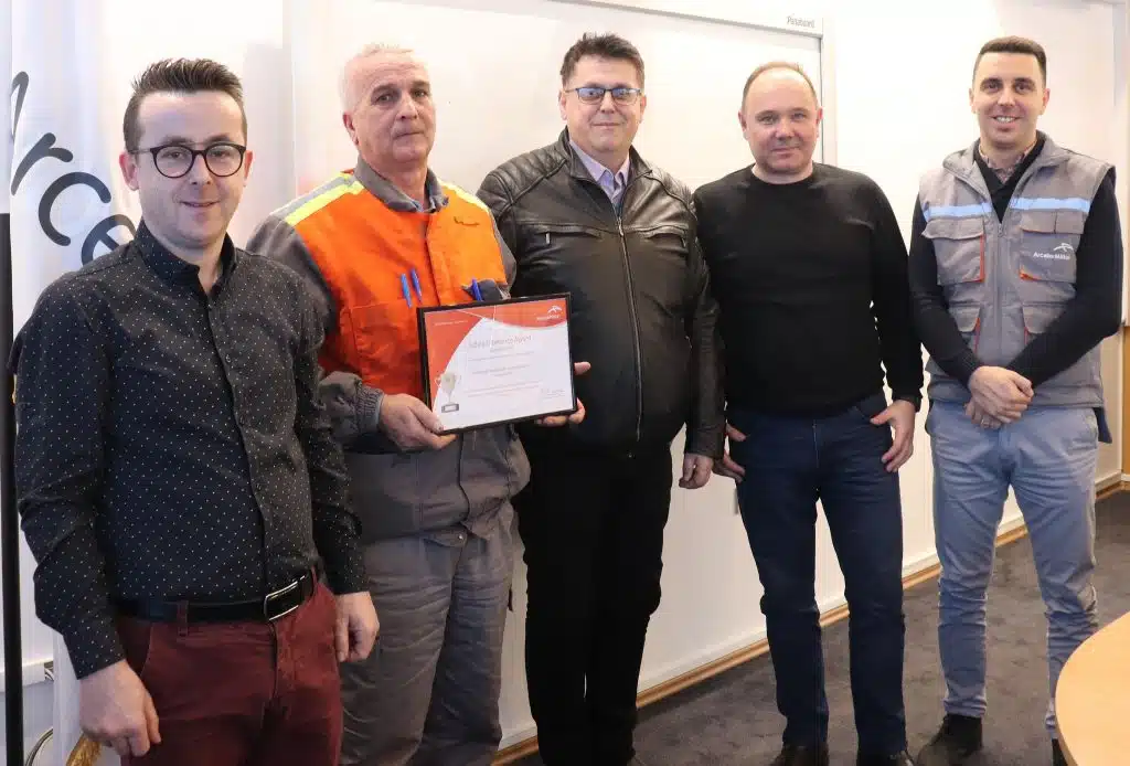Mjesečno priznanje u oblasti Zdravlja i zaštite zvanično dodijeljeno timu ArcelorMittala Zenica