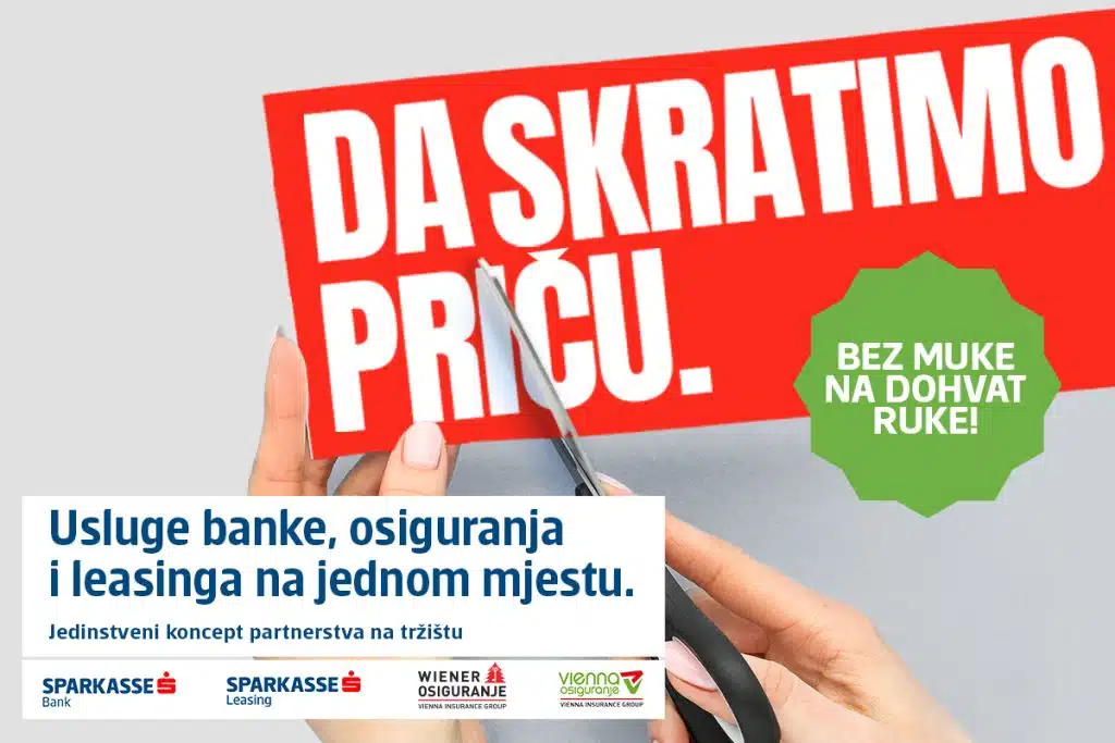 Jedinstveni poslovni model u partnerstvu Sparkasse i VIG Grupacije: Usluge banke, leasinga i osiguranja na jednom mjestu
