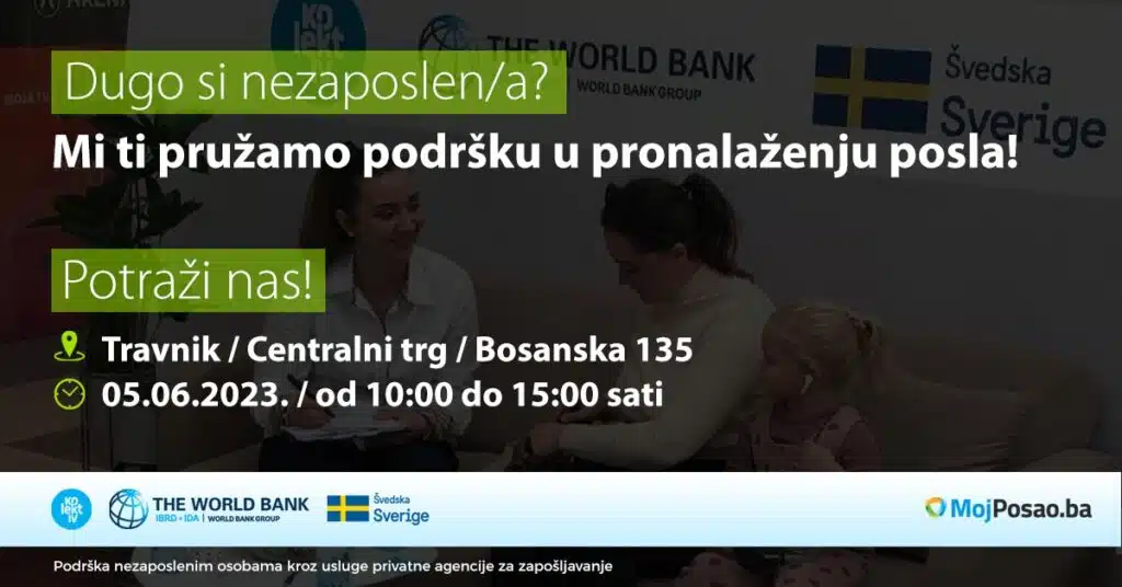 Travnik / U ponedjeljak predstavljanje projekta podrške nezaposlenim osobama