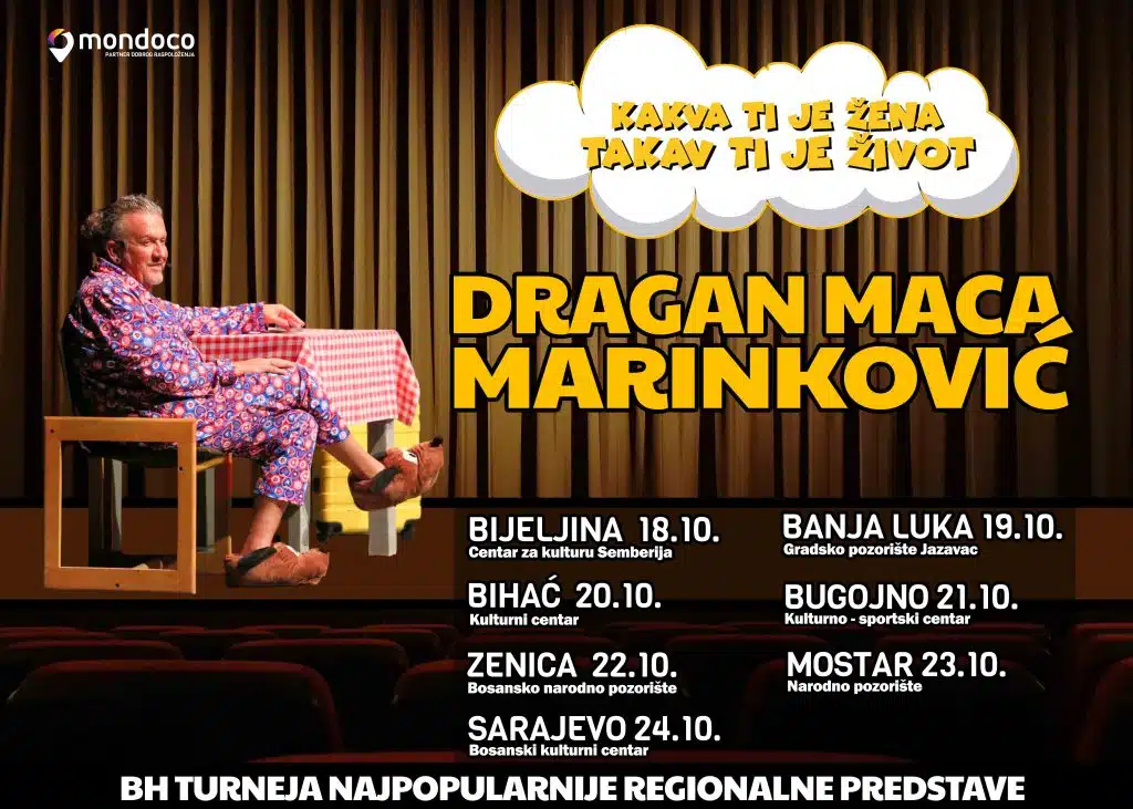 NAJPOSJEĆENIJA REGIONALNA PREDSTAVA NA BH TURNEJI U OKTOBRU – “KAKVA TI JE ŽENA TAKAV TI JE ŽIVOT”