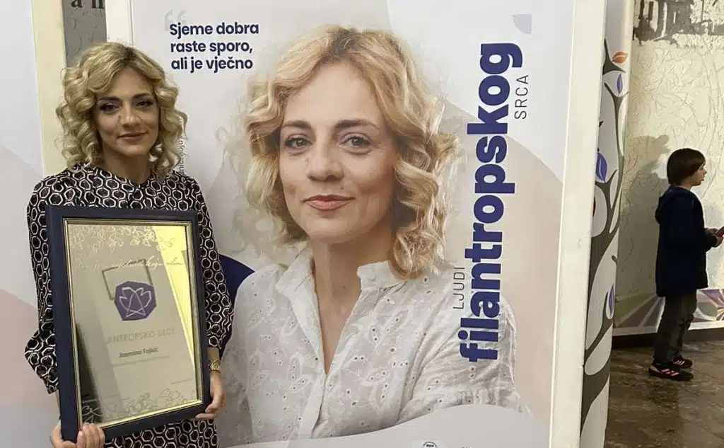 Travničanki Jasmini Fajkić sinoć dodijeljeno prestižno priznanje “Filantropsko srce”