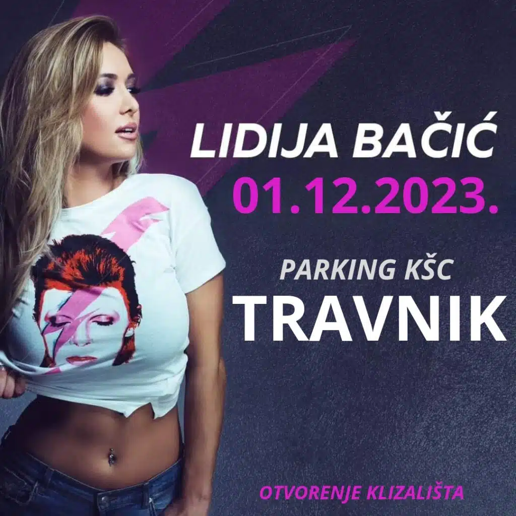 U petak u Travniku besplatan koncert Lidije Bačić, otvorenje klizališta i zabavni program i darivanje djece