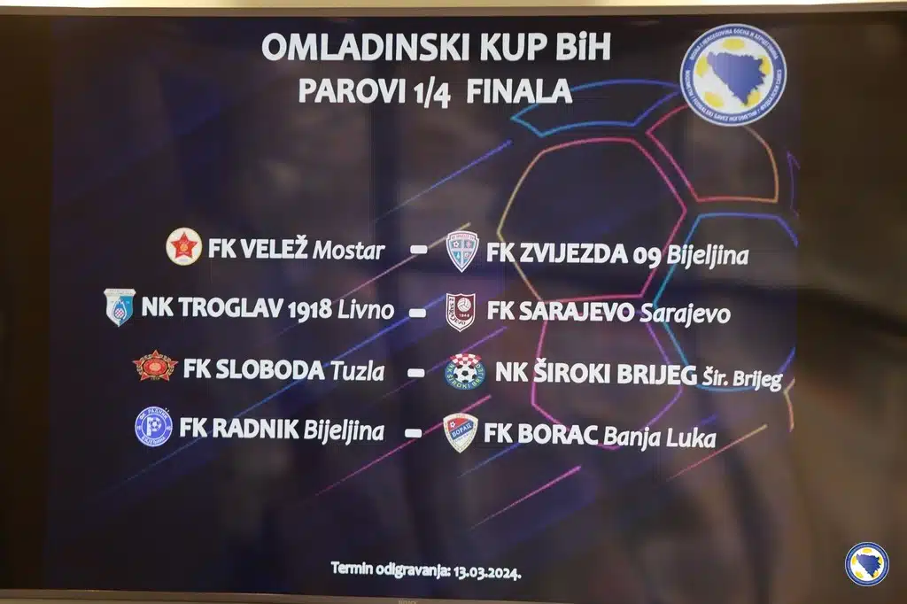 Izvučeni parovi četvrtfinala Omladinskog Kupa BiH