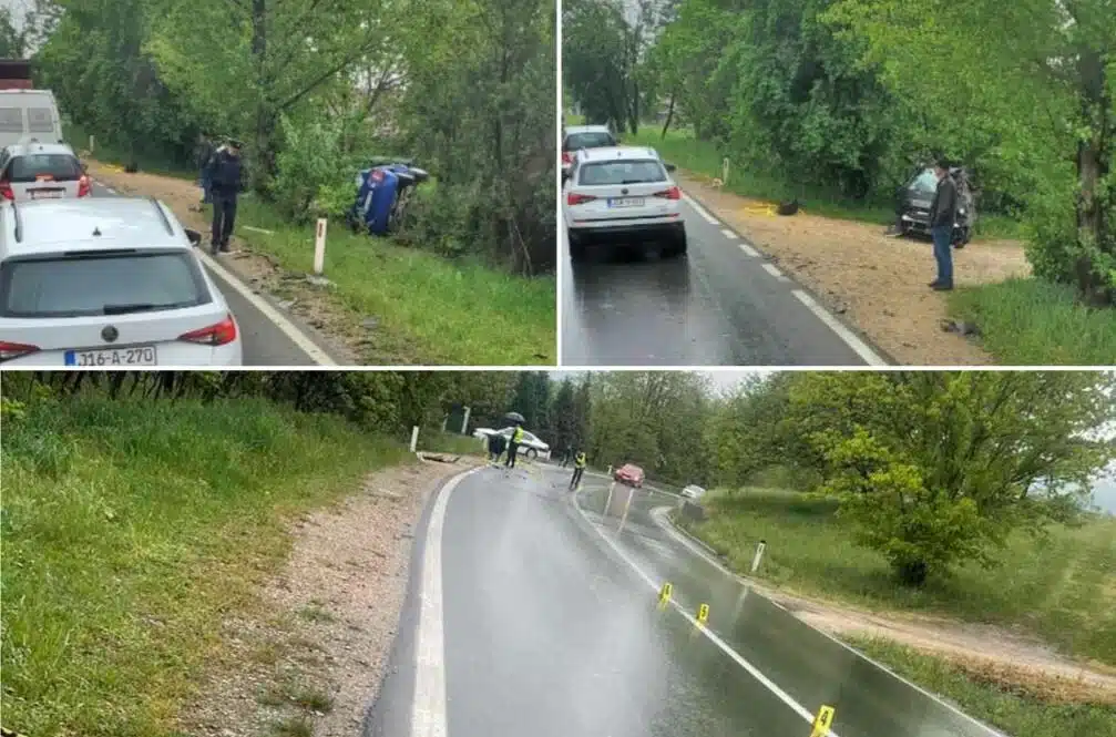 Oslobođenje – (FOTO) Jezive scene sa mjesta stravične nesreće u BiH: Dva vozila sletila sa puta, jedno se prevrnulo, kamiondžija
