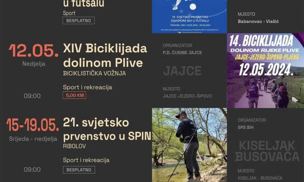 SBK: Bogat kulturni i sportski program u svibnju