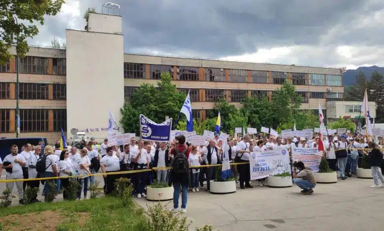 U Sarajevu je održana protestna šetnja članova Sindikata metalaca Federacije BiH