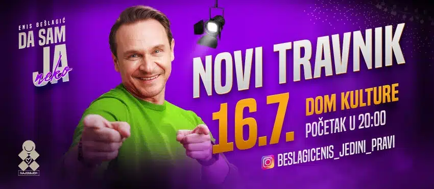 Enis Bešlagić gostuje u Novom Travniku s predstavom “Da sam ja neko”