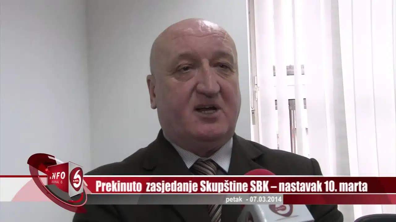 Prekinuto zasjedanje Skupštine SBK — nastavak 10 marta