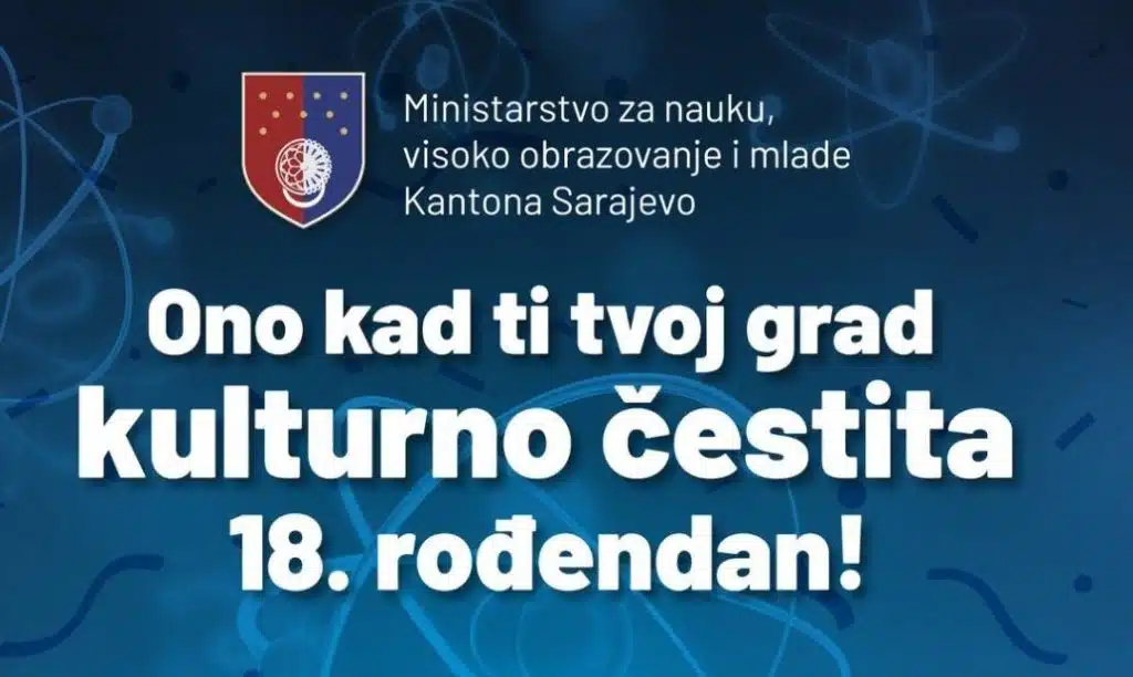 Besplatni vaučeri za kulturne ustanove za mlade iz Sarajeva koji proslavljaju 18. rođendan ove godine