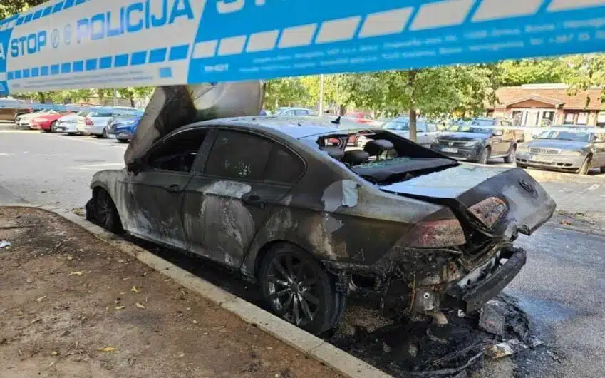 Izgoreni automobil korišten od strane Slavena Željka, osumnjičenog člana uprave Terminala FBiH