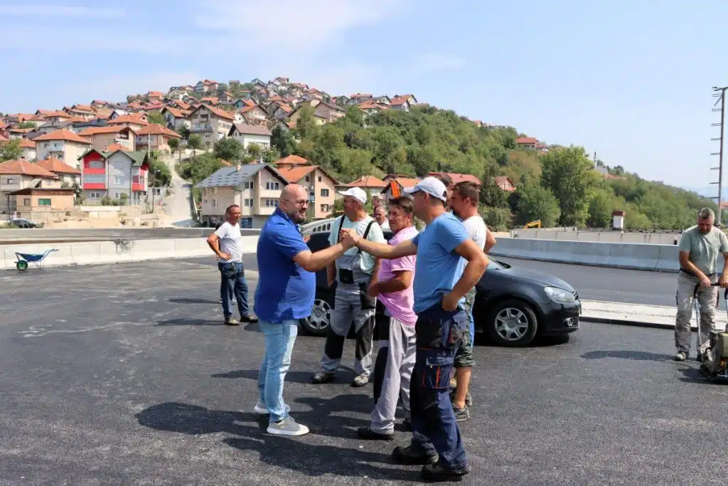 Ministar Šteta nadzire radove na obnovi mosta na IX transverzali
