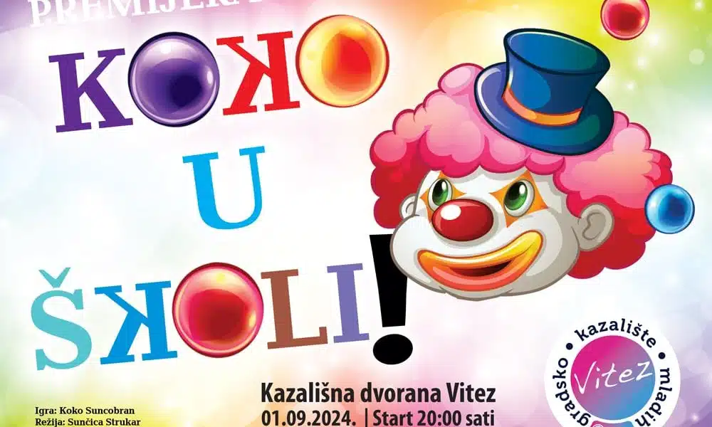 Početak 16. Dana kazališta “Vitez 2024” uz premijeru predstave “Koko u školi”