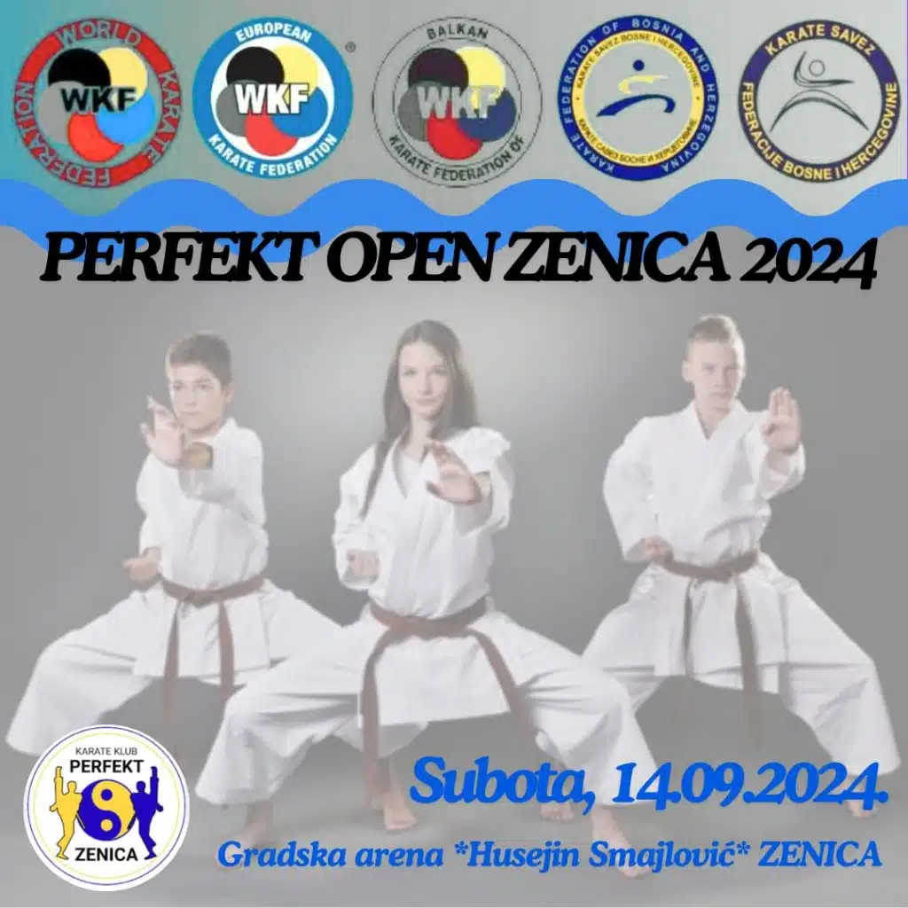 Poziv na karate turnir Perfekt Open Zenica 2024