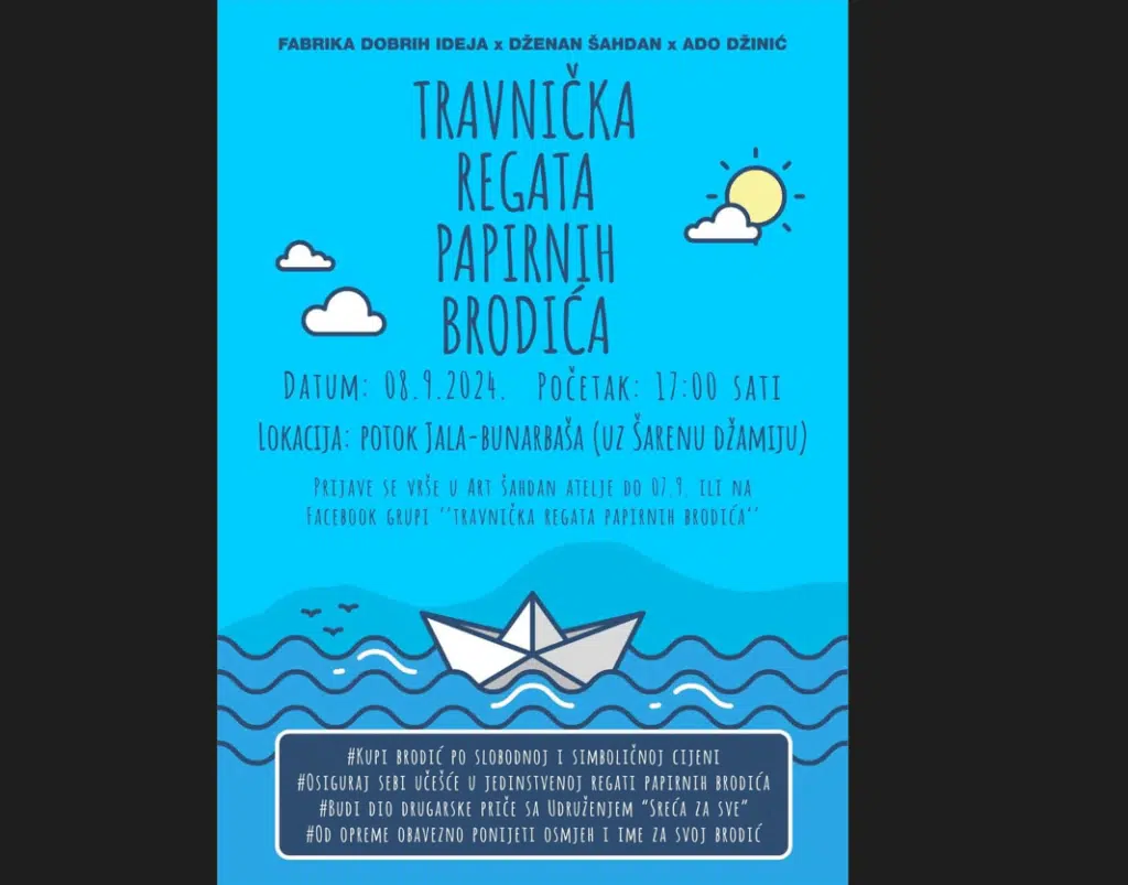 Druga travnička regata papirnih brodića za očuvanje rijeka i pomoć djeci