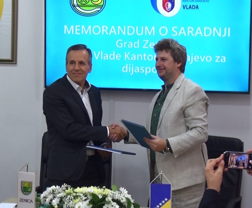 Potpisan memorandum o saradnji između Ureda Vlade Kantona Sarajevo za dijasporu i Grada Zenica