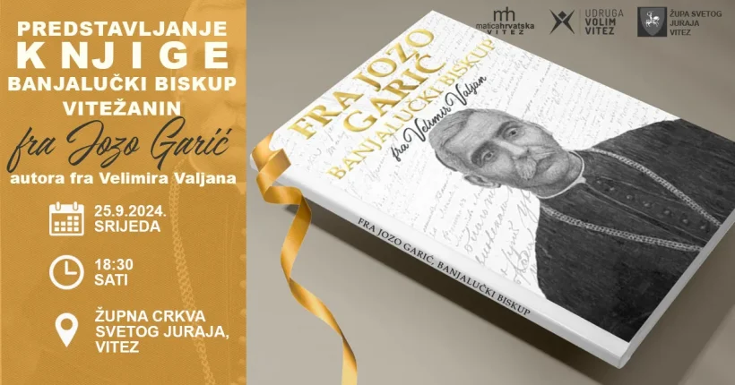 Promocija knjige o biskupu fra Jozi Gariću u crkvi sv. Juraja u Vitezu ove noći