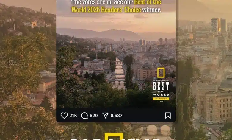 Sarajevo proglašeno najboljom destinacijom svijeta prema izboru čitatelja National Geographic Travel magazina