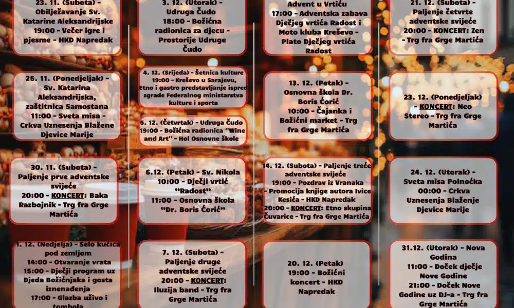Bogat program manifestacije “Advent u Kreševu”