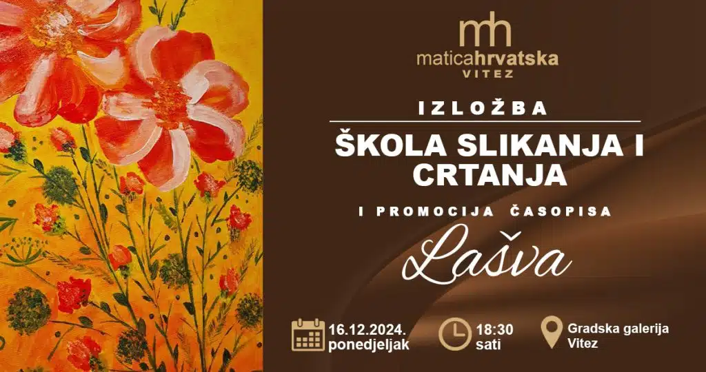 Izložba likovnih uradaka iz Škole crtanja i slikanja i promocija časopisa ”Lašva”