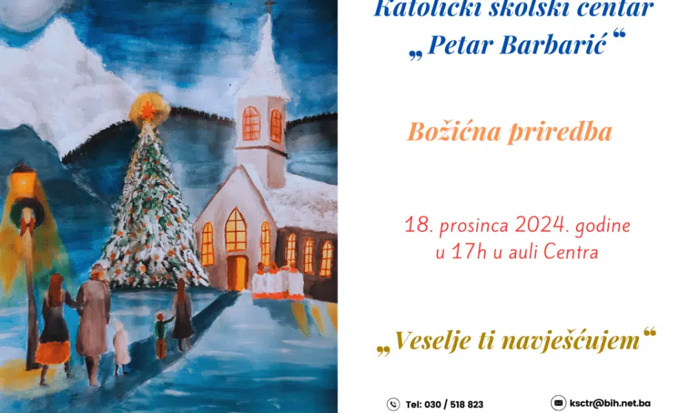 KŠC “Petar Barbarić” iz Travnika i ove godine organizuje tradicionalnu Božićnu priredbu i uprizorenje živih jaslica