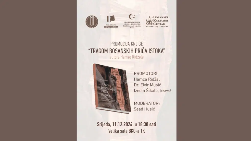 Promocija putopisa Hamze Ridžala “Tragom bosanskih priča Istoka” sutra, 11. decembra u BKC Tuzla