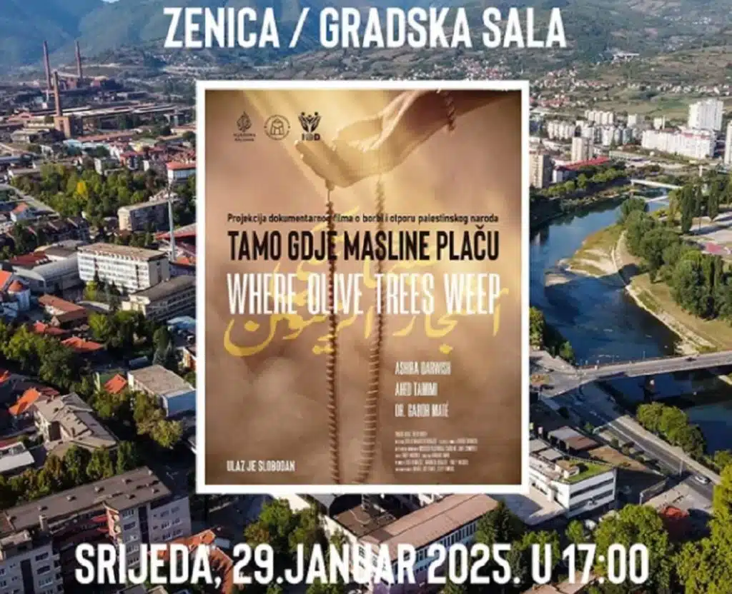 U srijedu u Zenici projekcija dokumentarnog filma “Tamo gdje masline plaču”