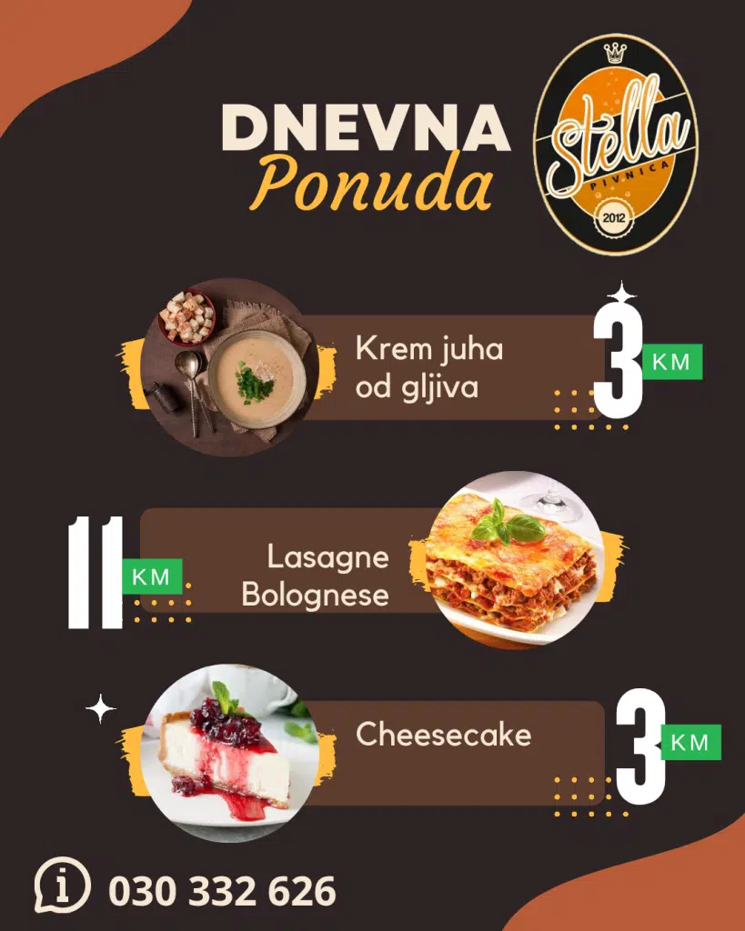 Pivnica Stella otvara kuhinju nova gastronomska ponuda u Novom Travniku!