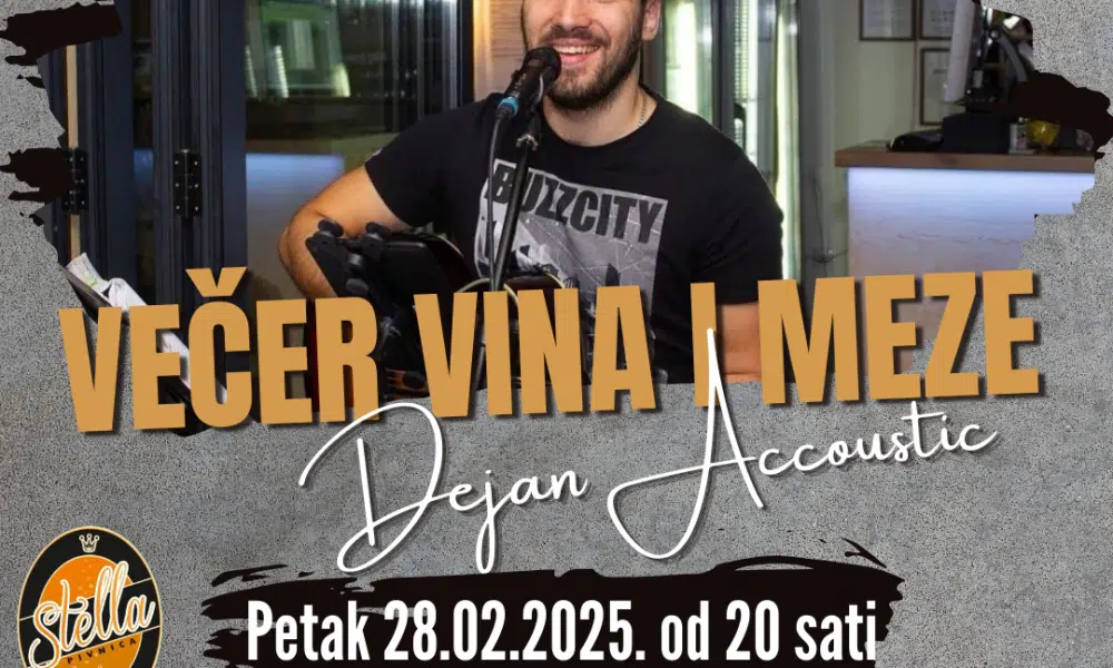 GLAZBA UŽIVO: U petak “Večer vina i meze” u pivnici Stella