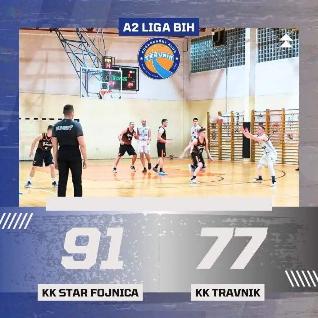 KK Travnik poražen od KK Star GEN Fojnica nakon borbene igre