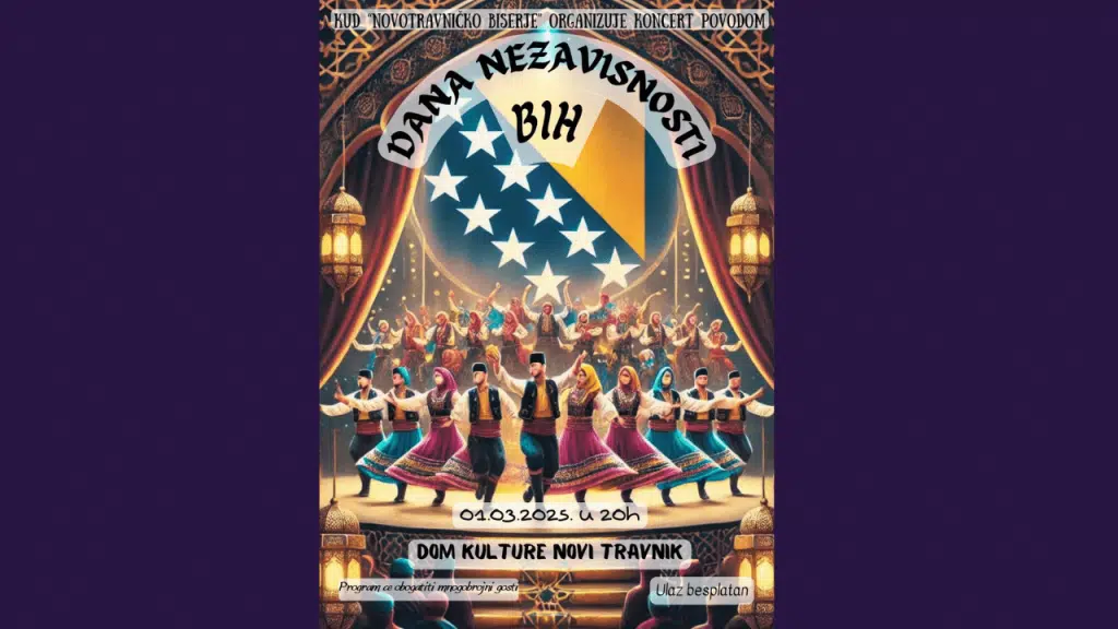 KUD “Novotravničko biserje” organizuje koncert povodom Dana nezavisnosti BiH