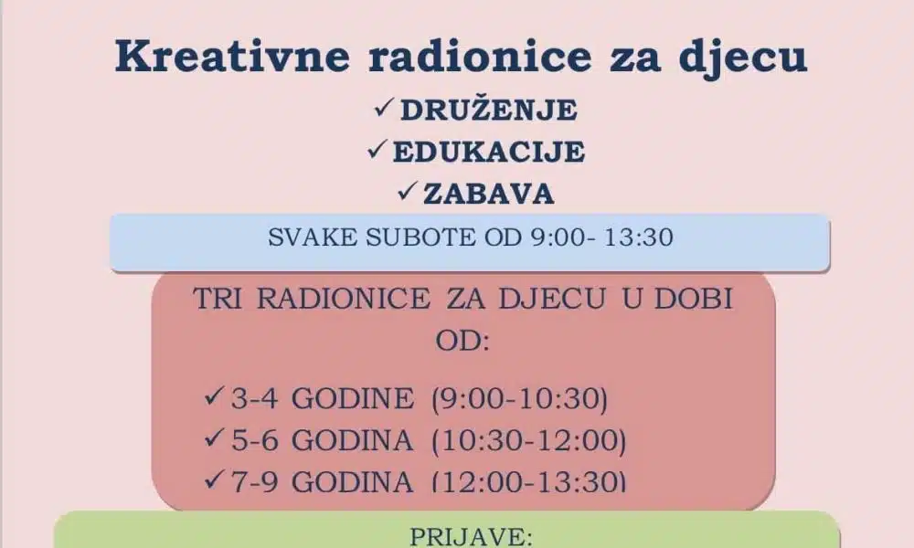 Novo u Novom Travniku: Otvara se prva radionica za djecu od 3 do 9 godina