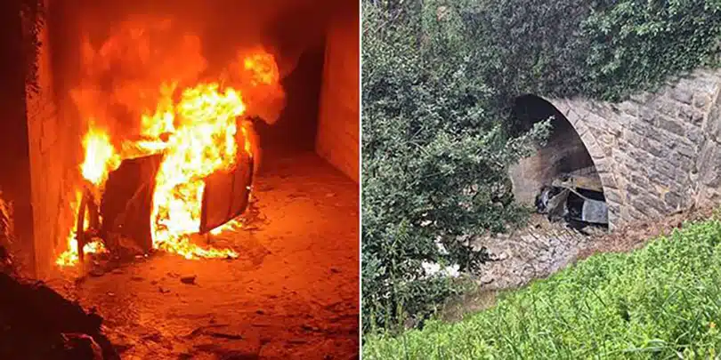 Makarska: Vozilo s ceste sletjelo u tunel pa se zapalilo