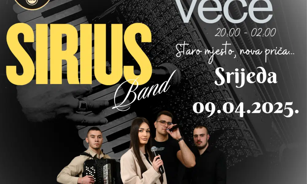 Večeras Boemsko veče u pivnici Stella zabavlja vas Sirius band!
