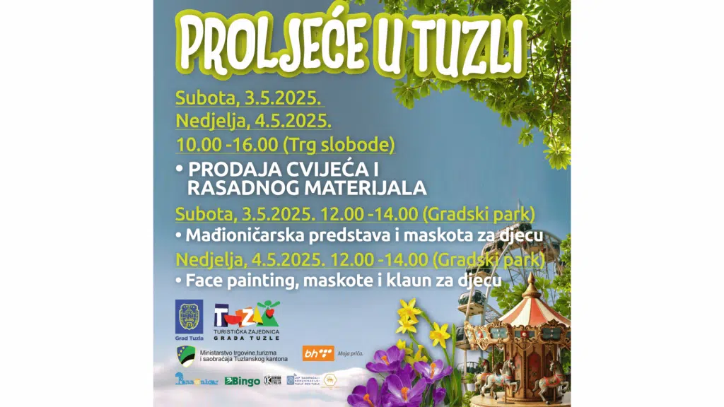 Vikend u znaku “Proljeća u Tuzli” – zabava i cvijeće u centru grada