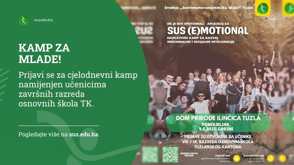 Otvorene prijave za 1. Kamp za mlade „Sus(e)motional“ na Ilinčici