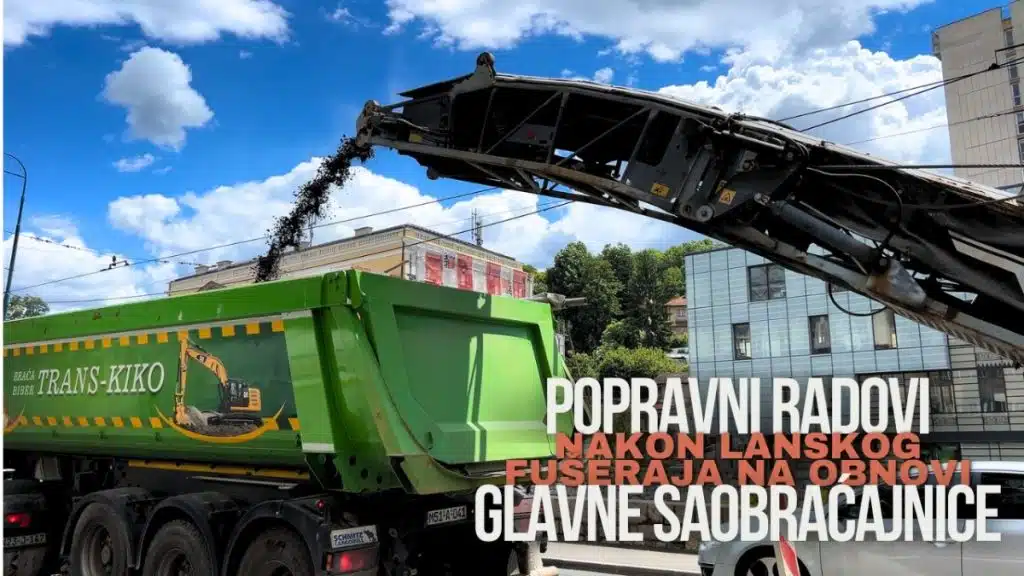 Video/ Tek postavljeni asfalt se skida, a građani trpe: Nesnosne gužve ponovo u gradu zbog popravnih radova na glavnoj saobraćajnici