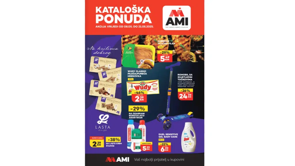 Nova akcijska ponuda u AMI marketima: Katalog vrijedi od 8. do 21. maja!