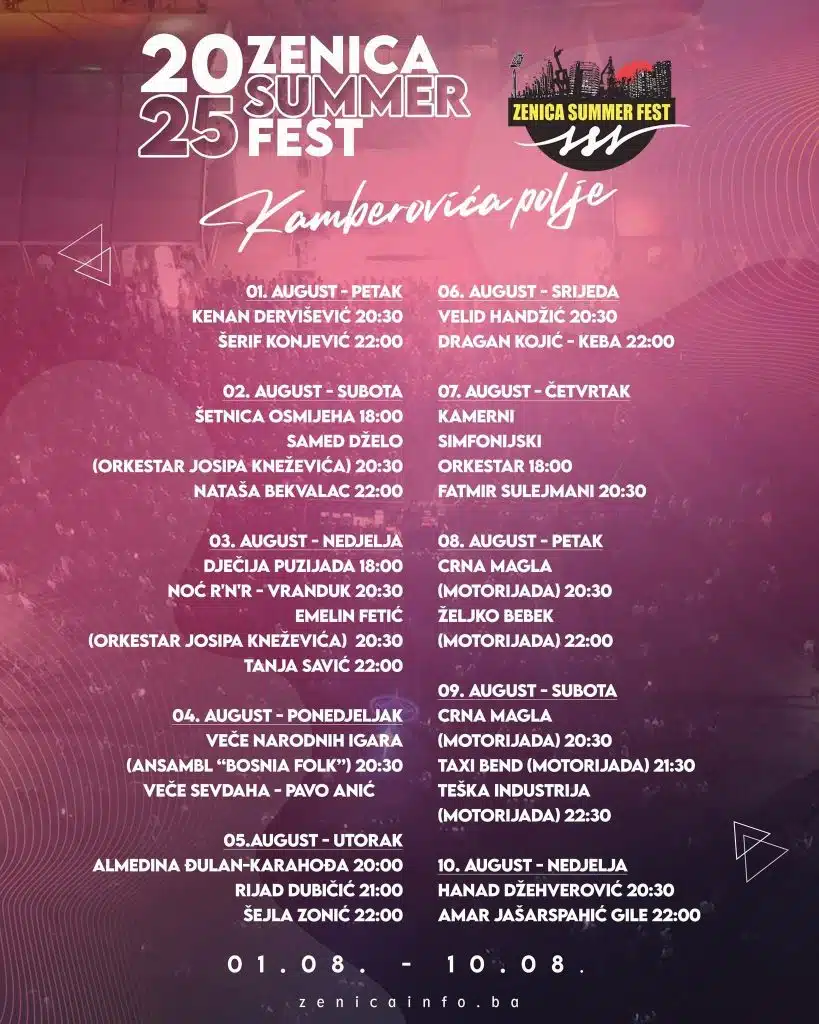 Deset dana vrhunske zabave na Zenica summer festu