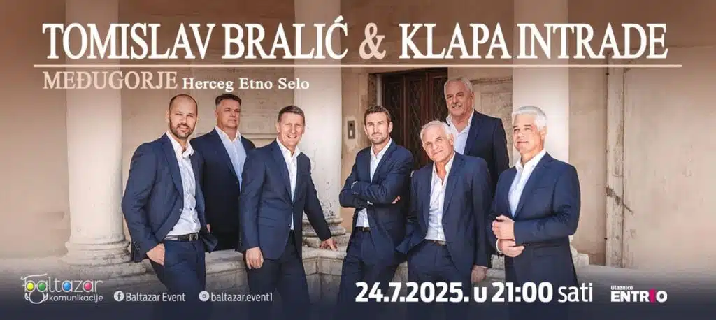 Navala na ulaznice za koncert Tomislava Bralića i klape Intrade u Međugorju!