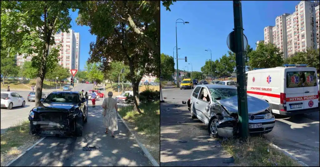 U sudaru dva automobila na Alipašinom polju povrijeđen pješak