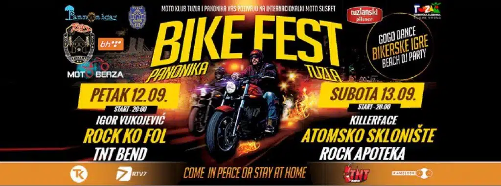 BIKE FEST PANONIKA TUZLA 2025: Atomsko sklonište, Rock ko Fol i Killer Face uz bajkere na Panonskim jezerima
