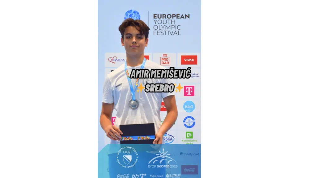 Amir Memišević osvojio srebro za BiH na Evropskom olimpijskom festivalu mladih u Skoplju