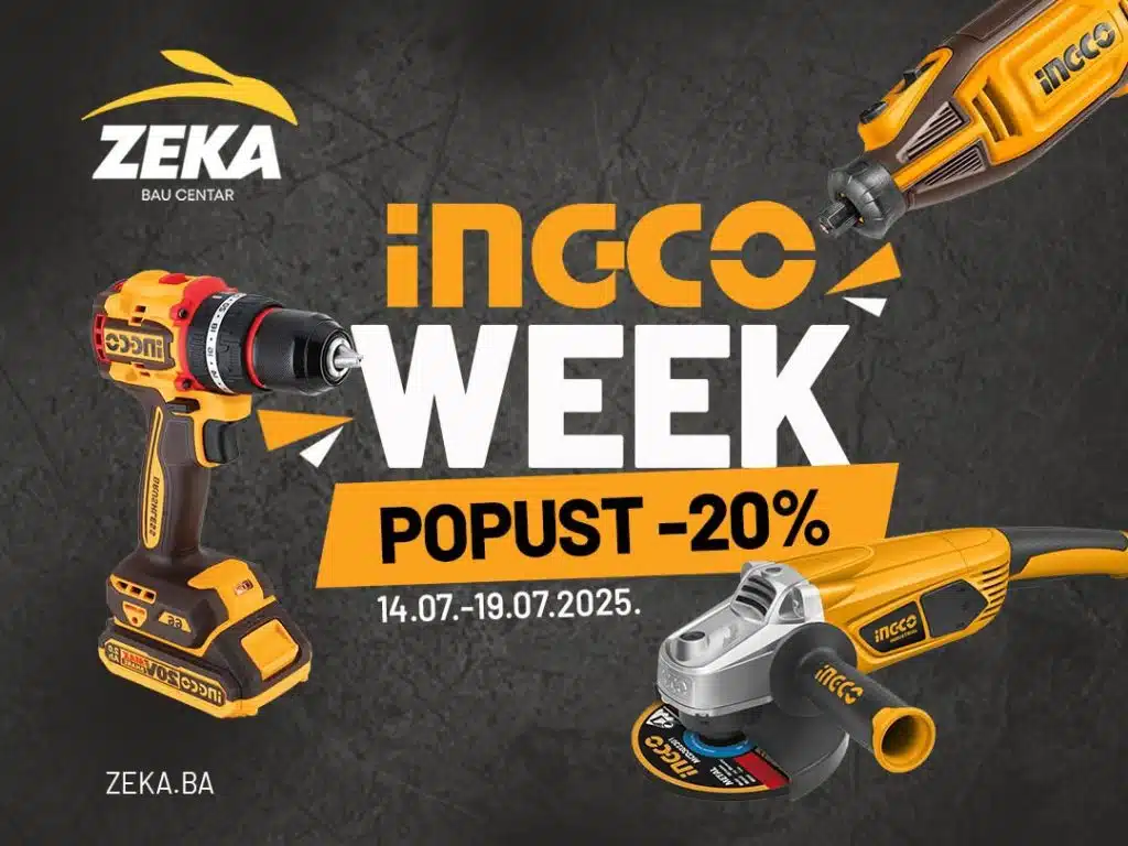 Ingco sedmica u Zeka Baucentrima: Popust 20% na kompletan asortiman!