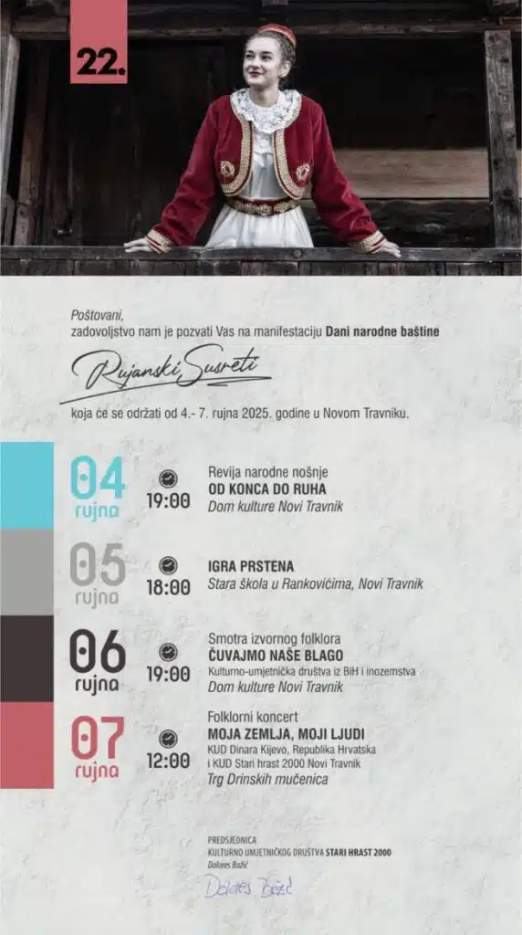 Spektakl tradicije u Novom Travniku stižu Rujanski susreti 2025