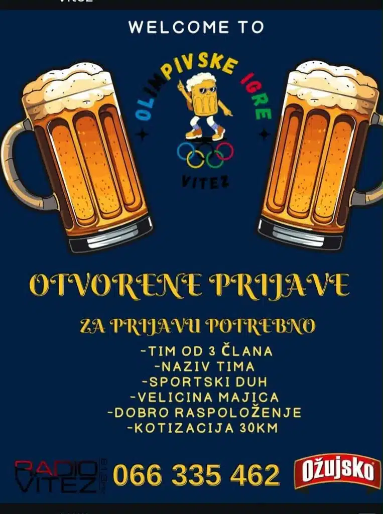 Vitez spreman za Druge Olimpivske igre pivski festival u obliku Olimpijade