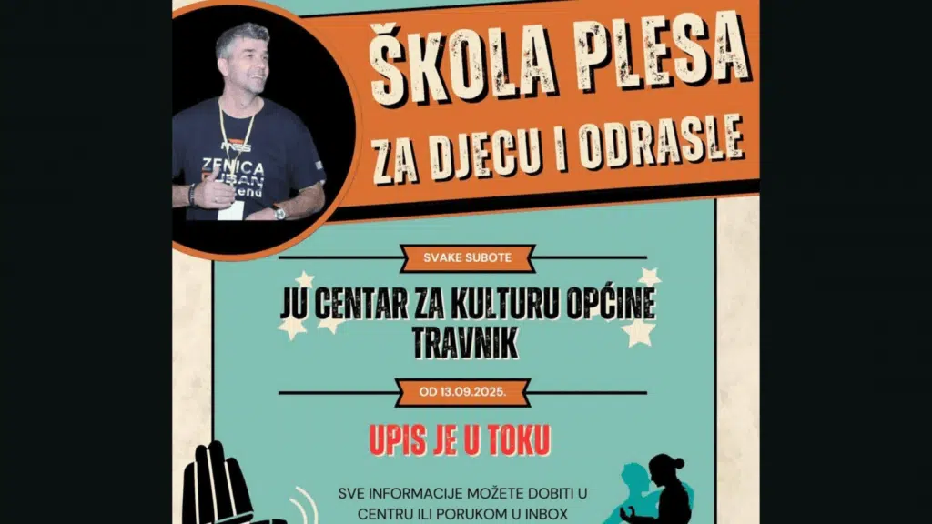Travnik pleše: Besplatne plesne radionice za sve uzraste od 13. septembra