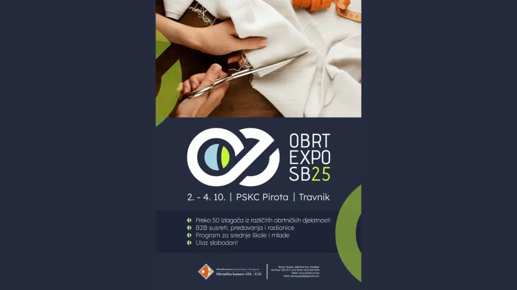 Prvi sajam obrta „Obrt Expo SB 25“ stiže u Travnik – besplatan ulaz za sve posjetitelje