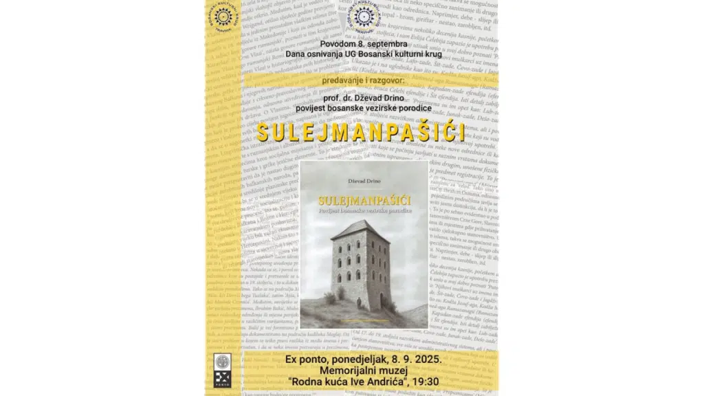 Predavanje o knjizi “Sulejmanpašići” povodom Dana osnivanja Bosanskog kulturnog kruga