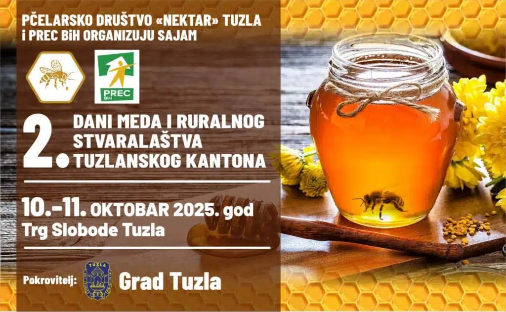 Tuzla postaje centar meda i tradicije: 2. dani meda i ruralnog stvaralaštva 10. i 11. oktobra na Trgu Slobode
