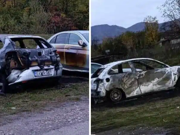 U požaru kod Živinica izgorjela dva parkirana vozila